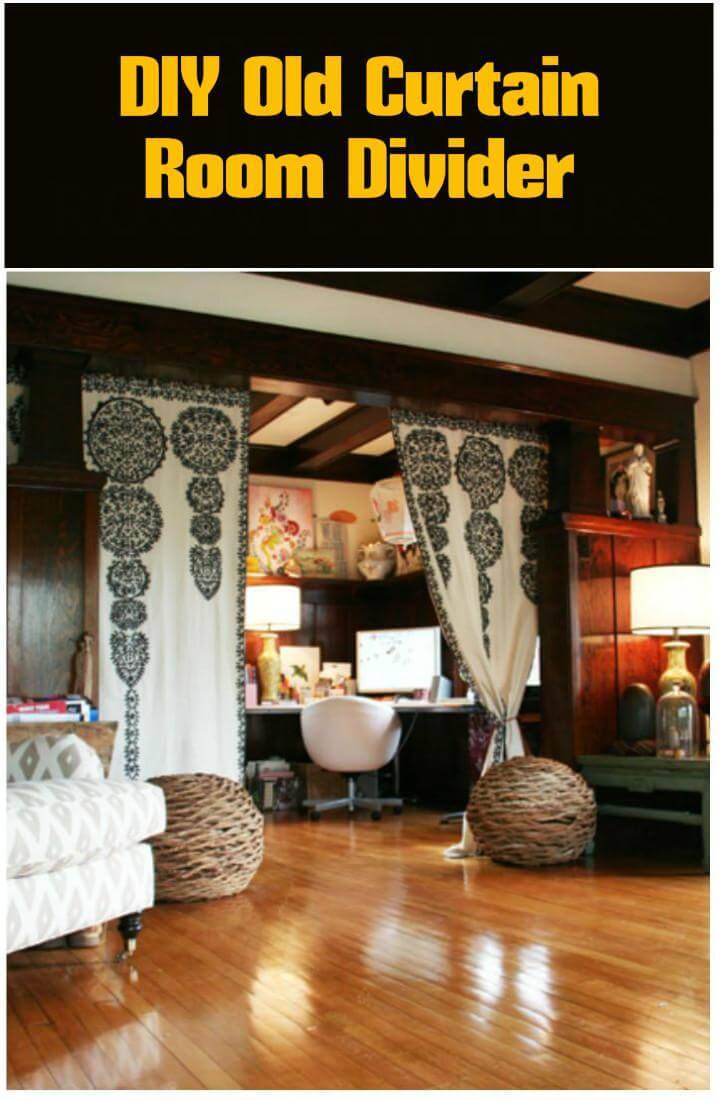 easy old curtain room divider